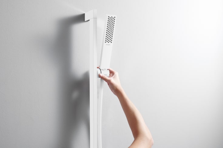 Hansgrohe Pulsify E dusjsett, vannbesparende, matt hvit