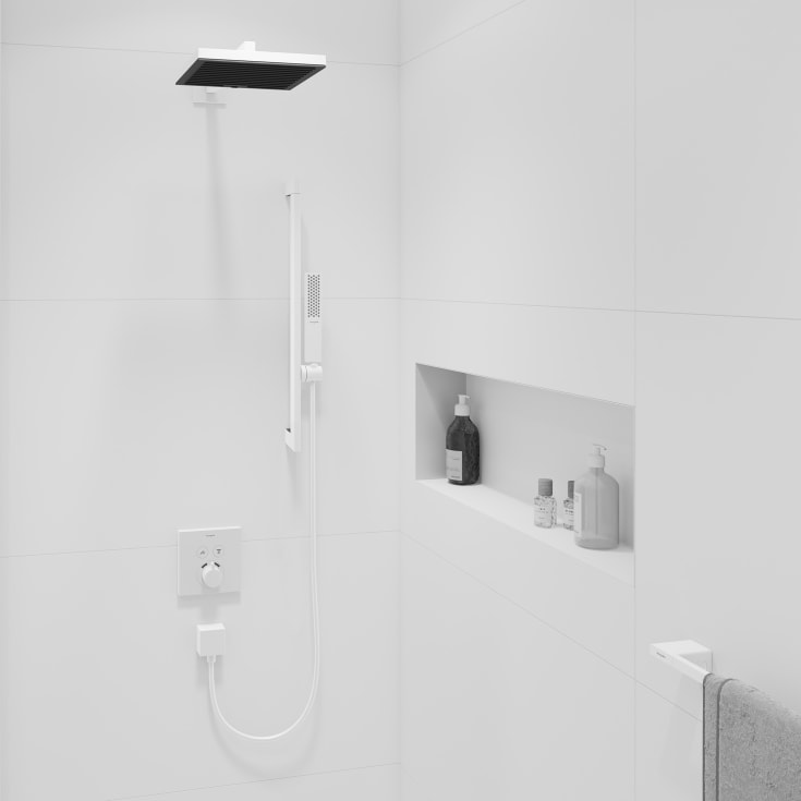 Hansgrohe Pulsify E duschset, vattenbesparande, matt vit