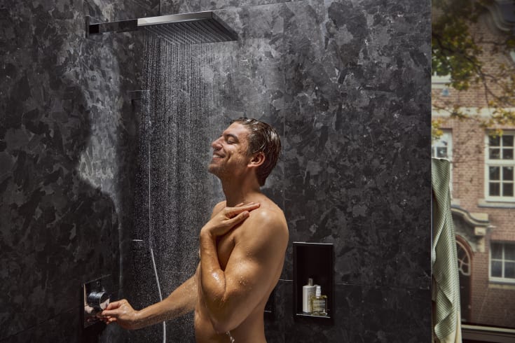 Hansgrohe Pulsify E duschset, vattenbesparande, krom