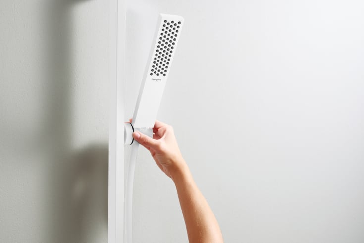 Hansgrohe Pulsify E duschset, vattenbesparande, matt vit