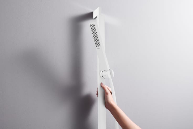 Hansgrohe Pulsify E duschset, vattenbesparande, matt vit