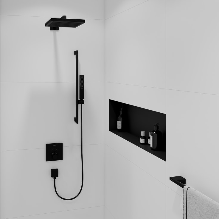 Hansgrohe Pulsify E duschset, vattenbesparande, matt svart