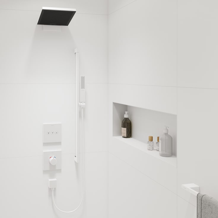 Hansgrohe Pulsify E hÄndbruser, vandbesparende, mat hvid