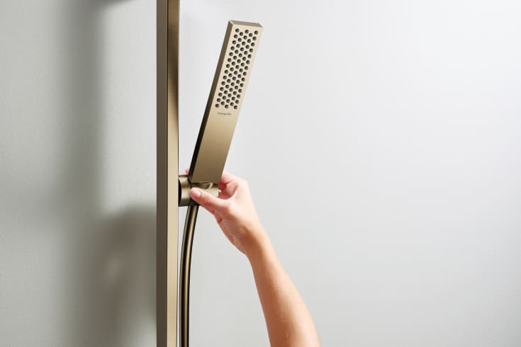 Hansgrohe Pulsify E hånddusj, vannbesparende, børstet bronse