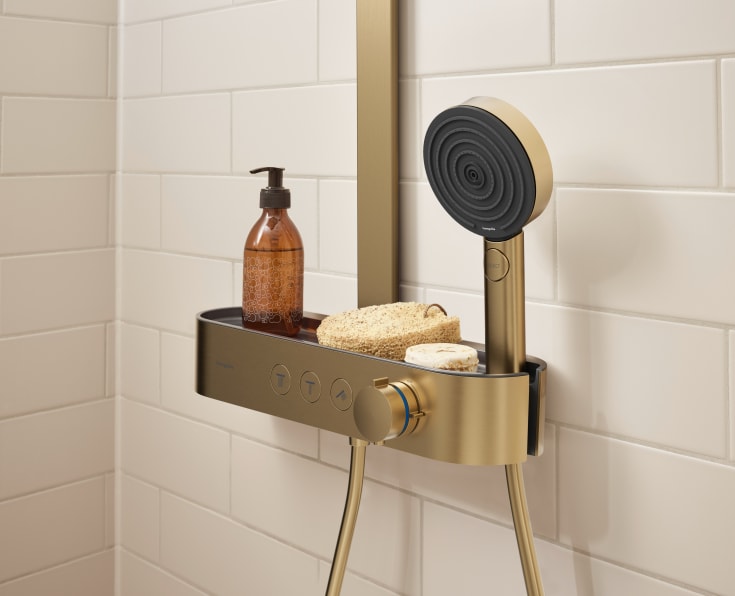 Hansgrohe Pulsify Select S 105 Relaxation håndbruser, vandbesparende, børstet bronze