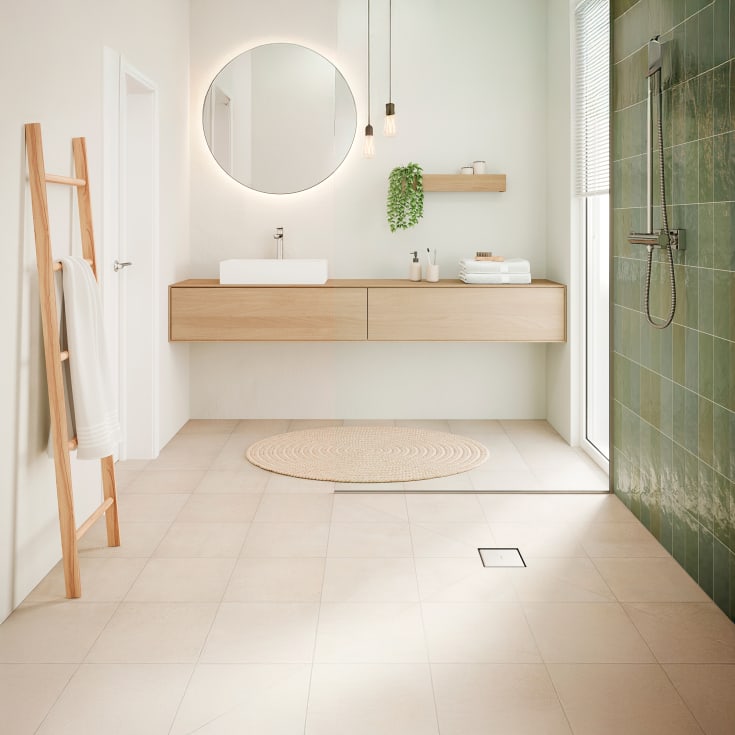 Hansgrohe Raindrain Point komplet gulvafløb 150 mm, børstet rustfrit stål
