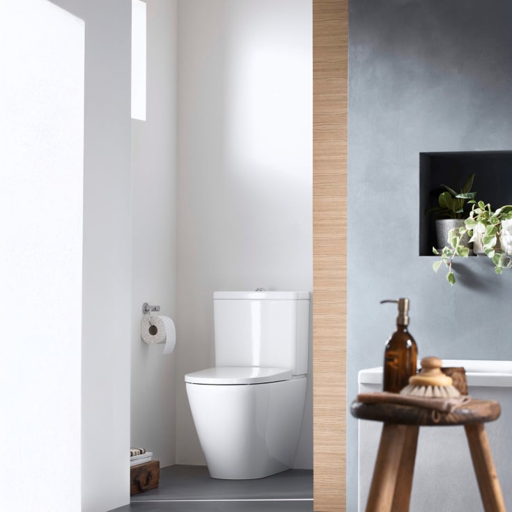 Duravit D-Neo toilet, uden skyllekant, antibakteriel, hvid