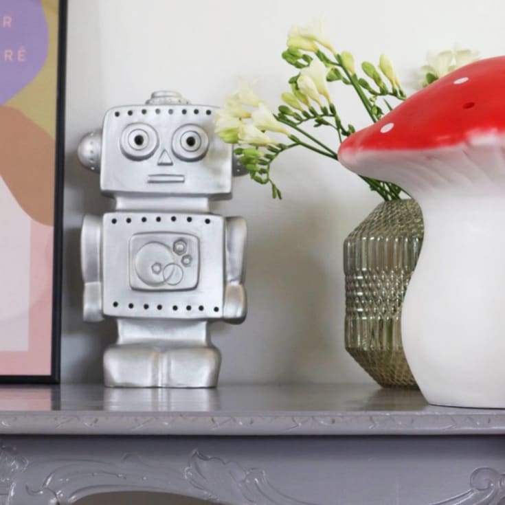 Heico Robot barnlampa, silver
