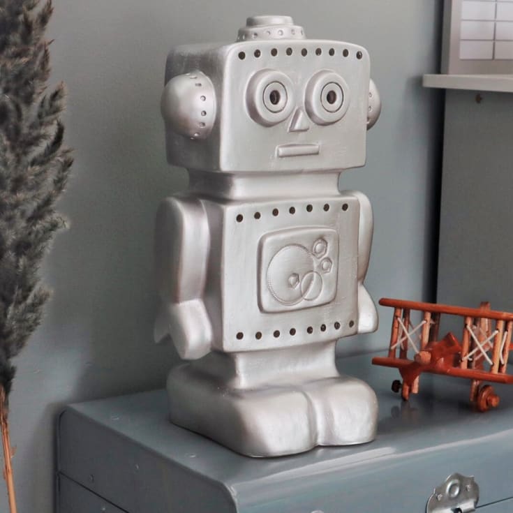 Heico Robot barnlampa, silver