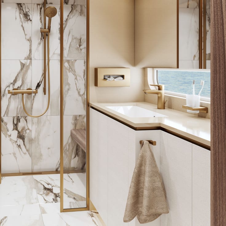 Hansgrohe Unica S Puro duschstång, 65 cm, borstad brons