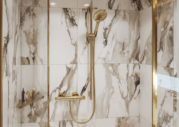 Hansgrohe AddStoris duschhylla, guld
