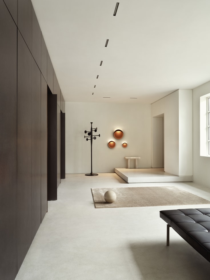 Louis Poulsen Flindt udendørs væglampe, 3000K, corten, Ø20 cm