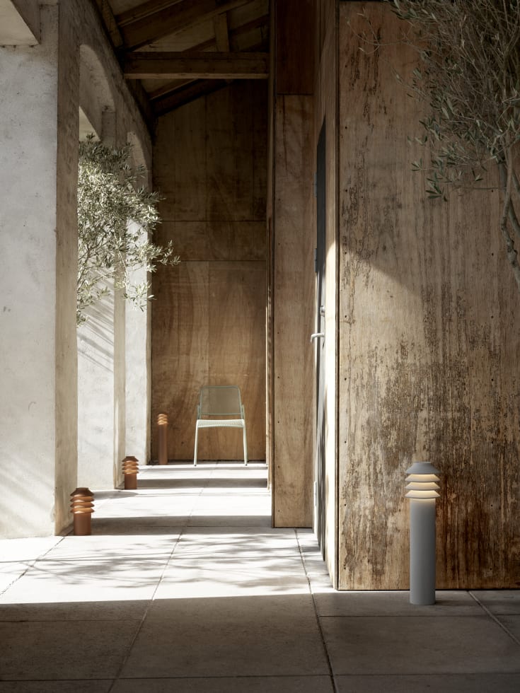 Louis Poulsen Bysted Garden havelampe, 3000K, spyd, corten, lav
