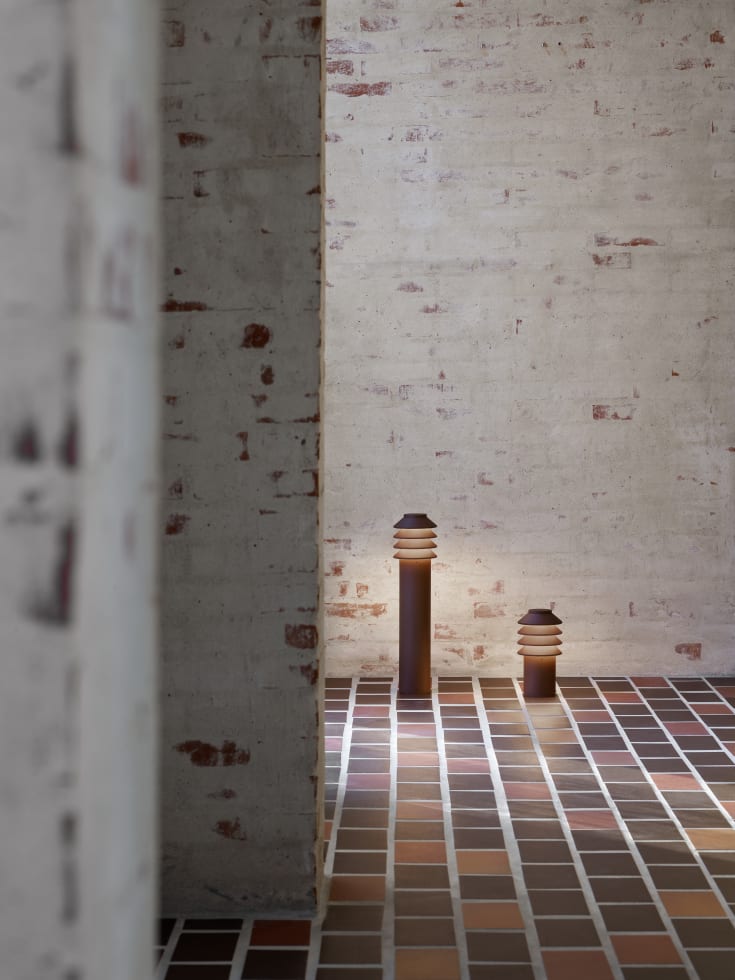 Louis Poulsen Bysted Garden trädgårdslampa, 3000K, bas, corten, hög