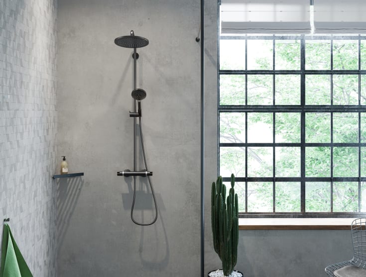 Hansgrohe Croma Select S 280 dusjsett , børstet sort krom