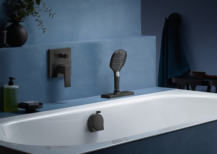 Hansgrohe Raindance Select E 120 håndbruser, børstet sort krom