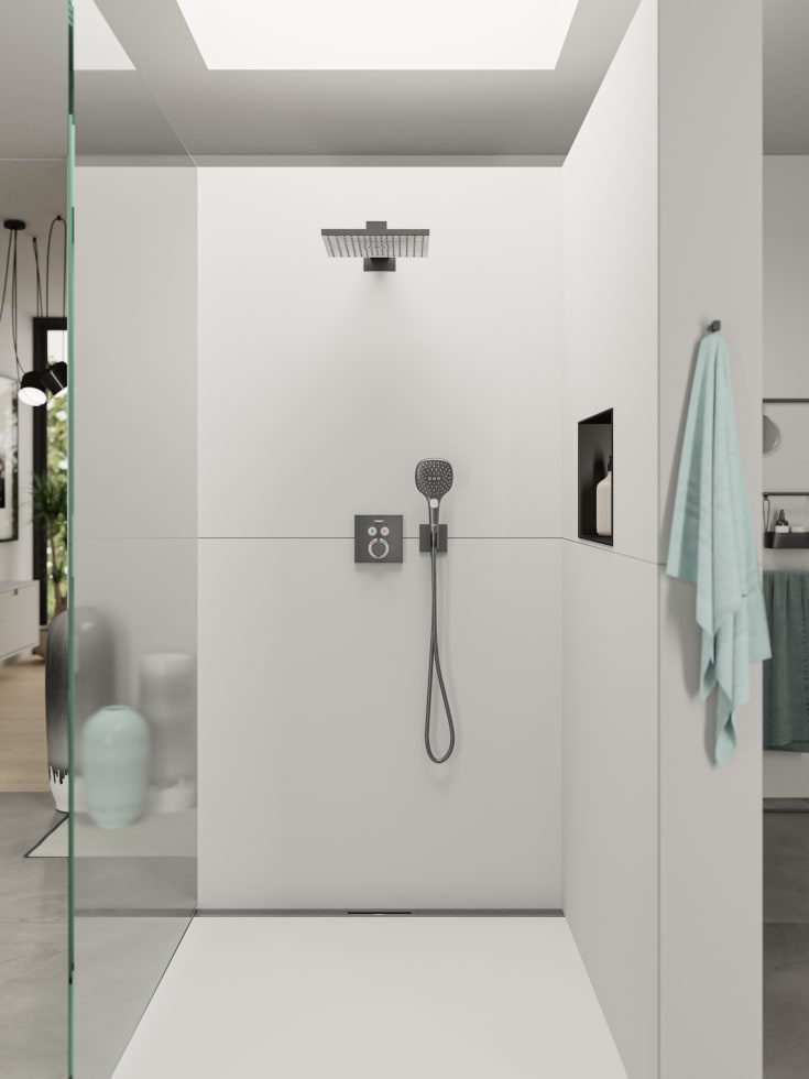 Hansgrohe Raindance Select E 120 håndbruser, børstet sort krom