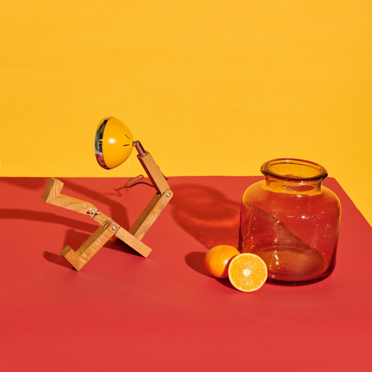 Mini Mr Wattson bordlampe, orange