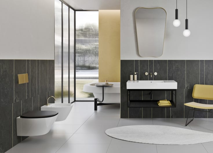 GSI Modo+ toiletbræt, soft close, aftagelig, mat sort