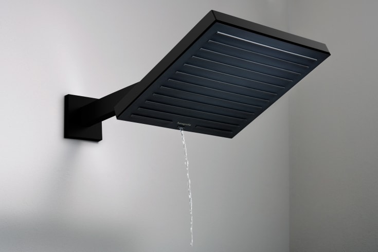 Hansgrohe duscharm, 39 cm, matt svart