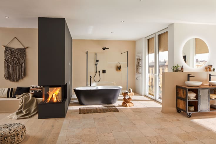 Hansgrohe Raindance E takdusch, 30x30 cm, matt svart