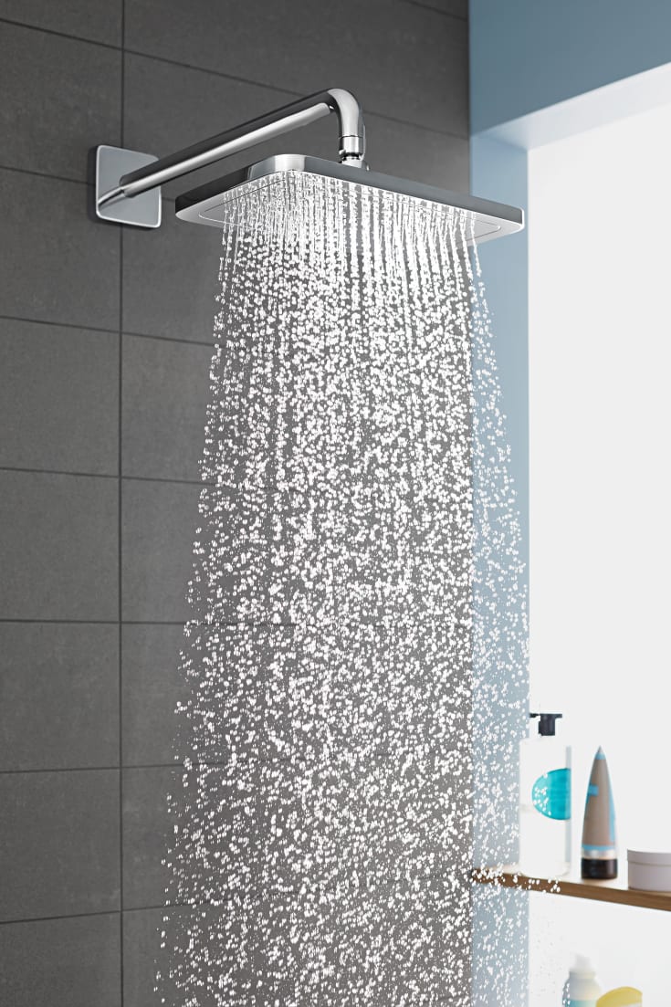 Hansgrohe Croma takdusch, 28x17 cm, vattenbesparande, krom