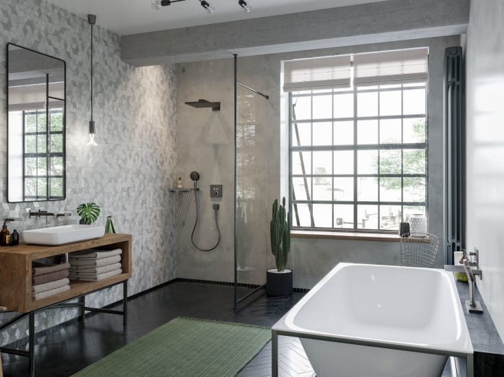 Hansgrohe Isiflex duschslang, 1,25 meter, borstad svart krom