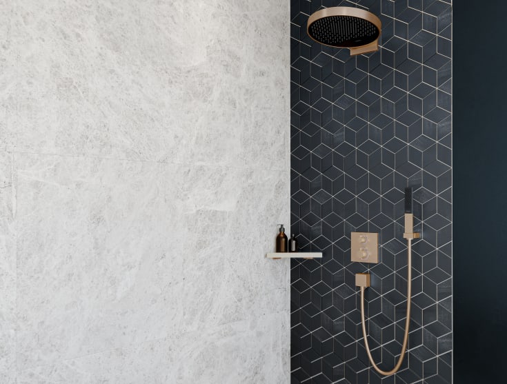 Hansgrohe FixFit Square slanguttag, borstad brons