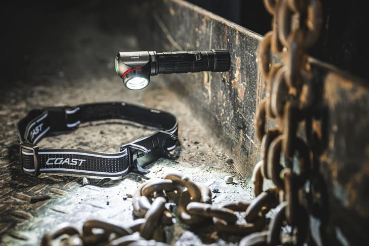 Coast TXM50R pannlampa, laddningsbar, 1200 lumen