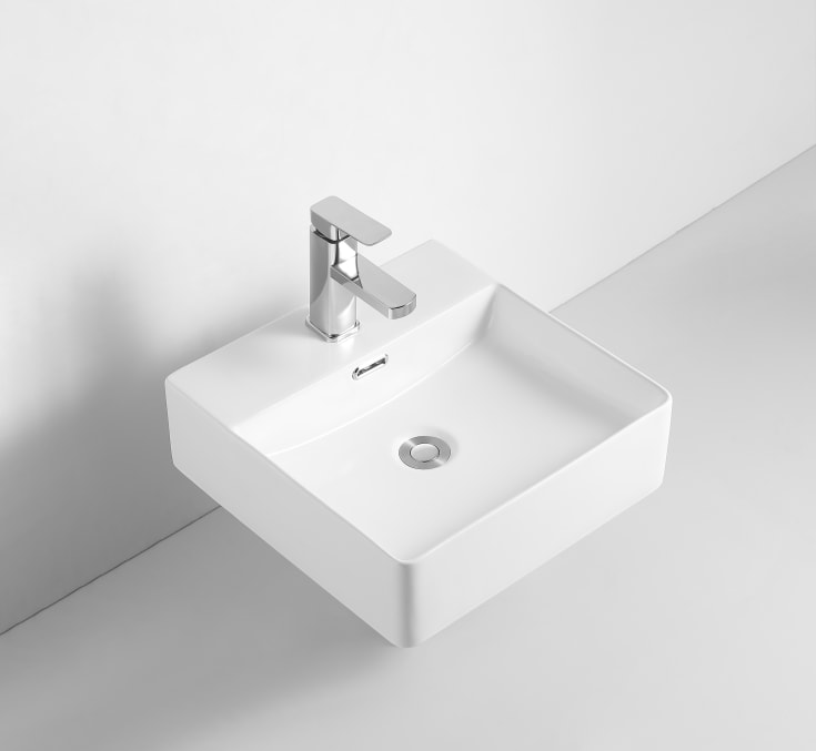 Lavabo Boxo 420 tvättställ, 42x42 cm, vit