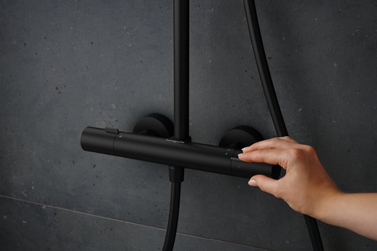 Hansgrohe Pulsify S Puro 260 brusesæt, vandsparende, mat sort