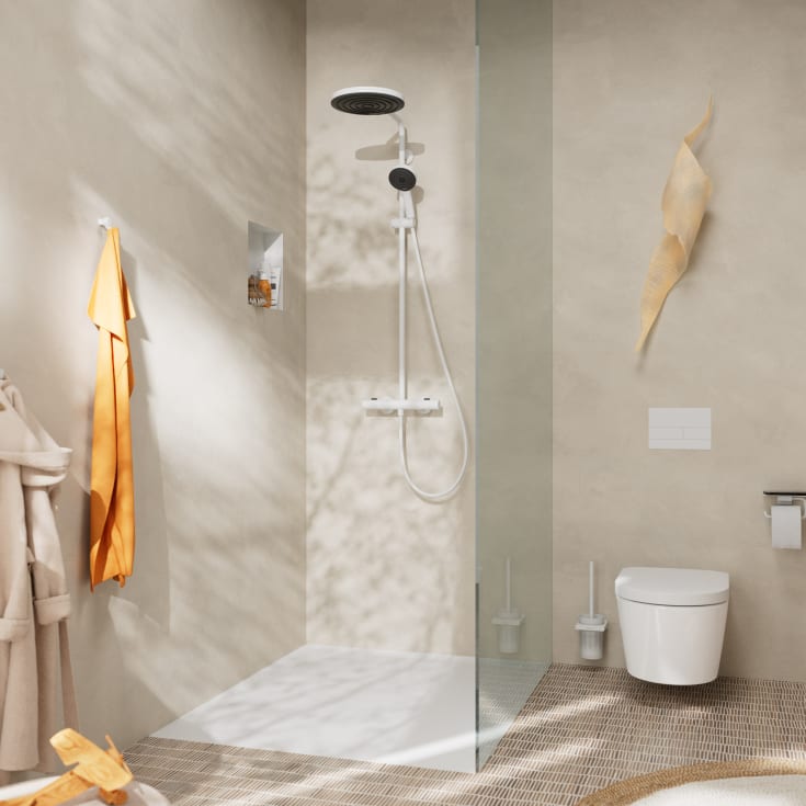 Hansgrohe Pulsify S Puro 260 brusesæt, vandsparende, mat hvid