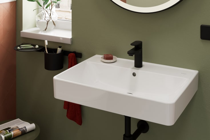 Hansgrohe Vernis Blend 100 tvättställsblandare, matt svart