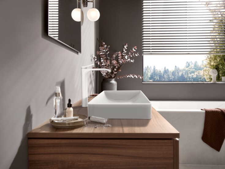 Hansgrohe Vivenis 250 servantbatteri, matt hvit