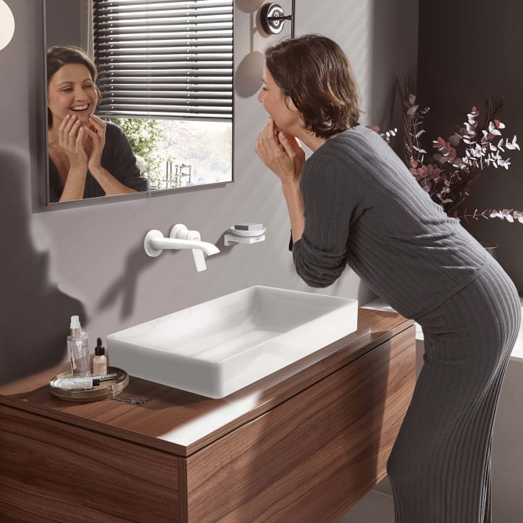 Hansgrohe Vivenis servantbatteri, matt hvit