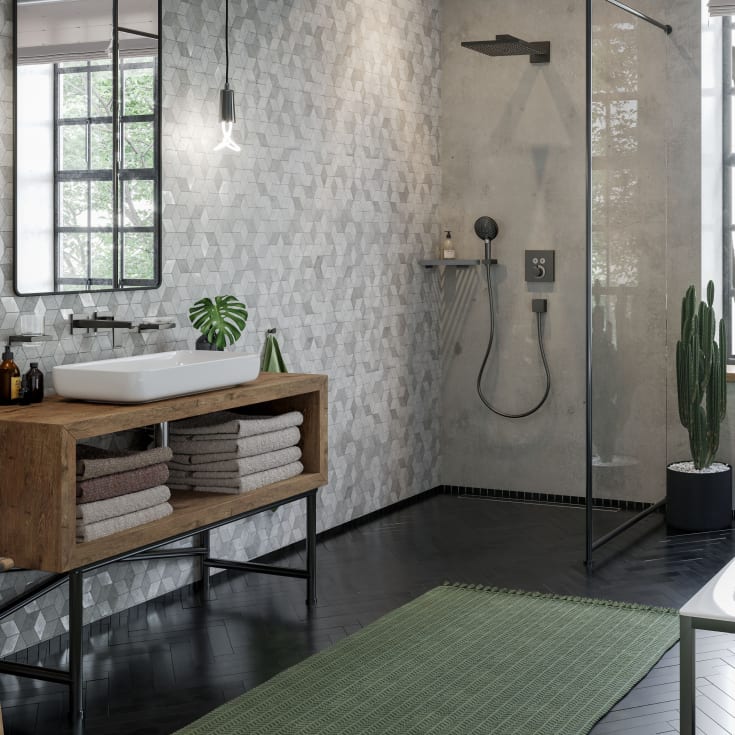 Hansgrohe Talis E 110 tvättställsblandare, borstad svart krom
