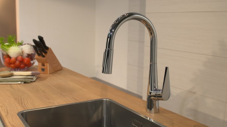 Hansgrohe Talis S 200 kjøkkenarmatur, uttrekkbar tut, krom