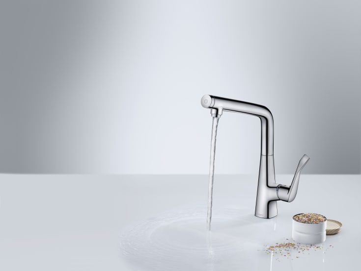 Hansgrohe Metris Select M71 320 kjøkkenarmatur, krom