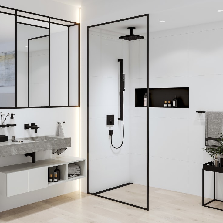 Hansgrohe brusearm, 10 cm, mat sort