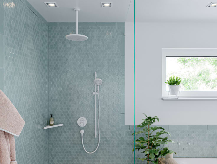 Hansgrohe S brusearm, 30 cm, mat hvid