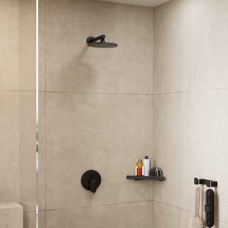 Hansgrohe Vernis Blend duscharm, 24 cm, matt svart