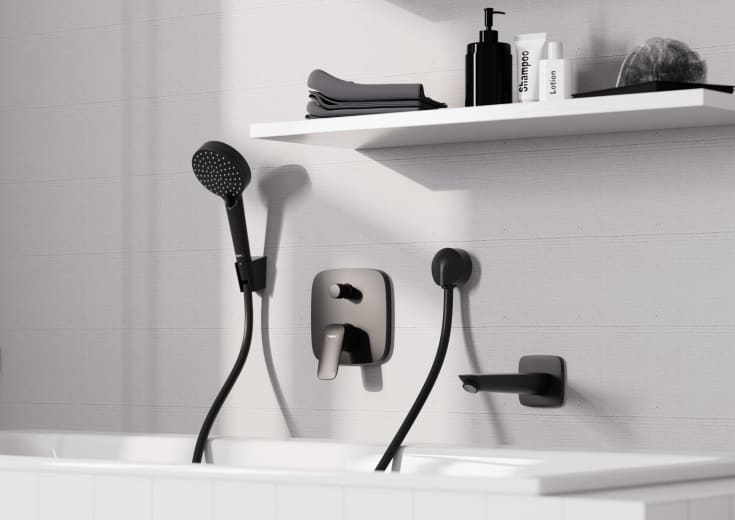 Hansgrohe Porter S handduschhållare, matt svart