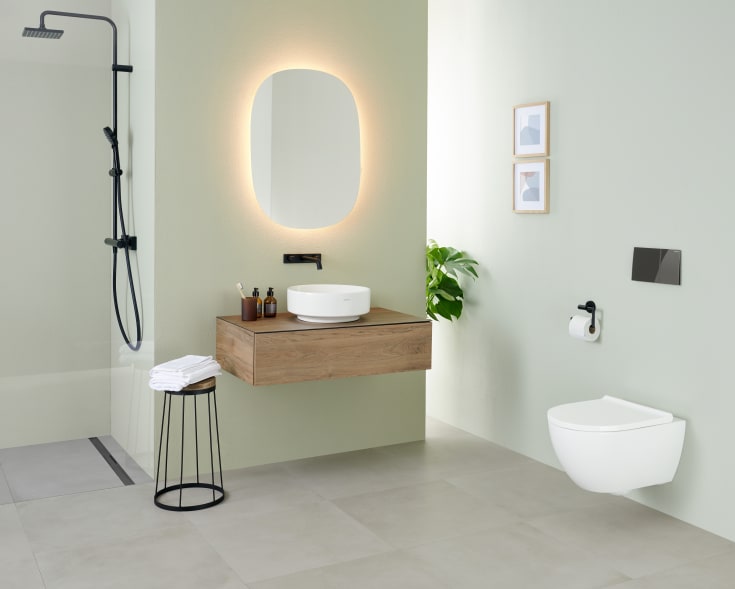 Geberit Smyle Square toalettsits, soft close, vit