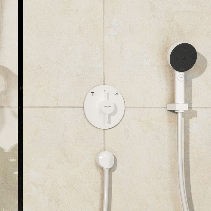 Hansgrohe DuoTurn S dusjbatteri, med 2 uttak, matt hvit