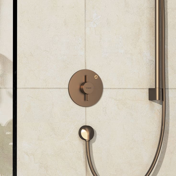Hansgrohe DuoTurn S dusjbatteri, med 1 uttak, børstet bronse