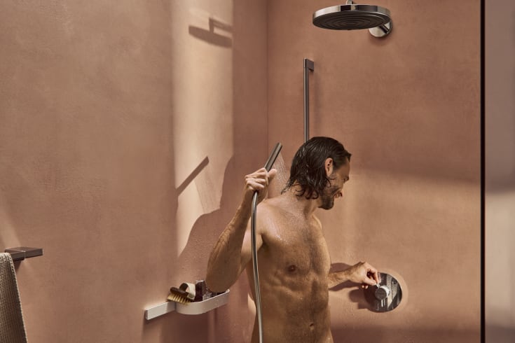 Hansgrohe DuoTurn S dusjbatteri, med 2 uttak, krom