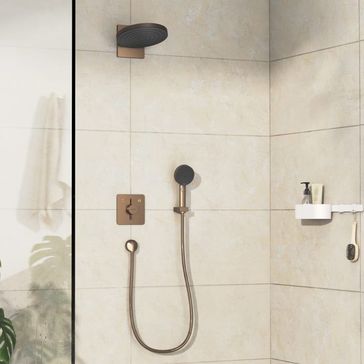 Hansgrohe DuoTurn Q duschblandare, brons