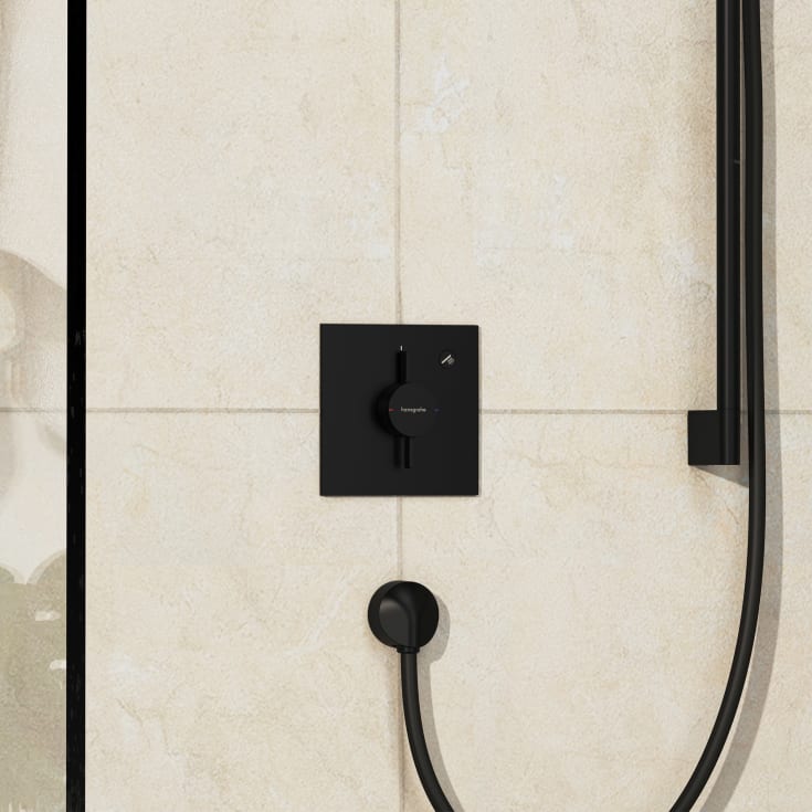 Hansgrohe DuoTurn E dusjbatteri, med 1 uttak, matt sort