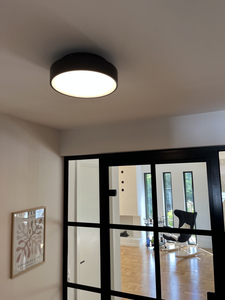 Antidark Luna plafond, Ø26 cm, sort