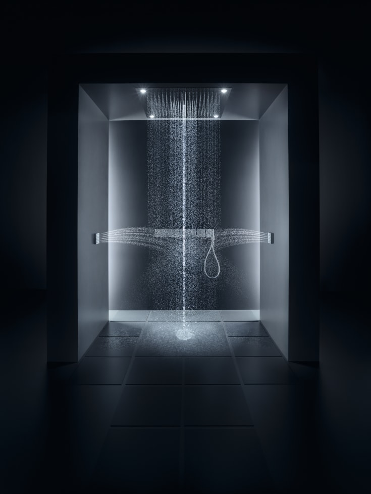 Axor Starck ShowerSolutions brusehoved, 12x12 cm, vandbesparende, krom